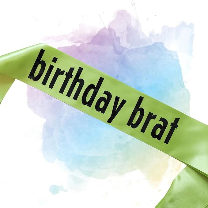 birthday brat Sash