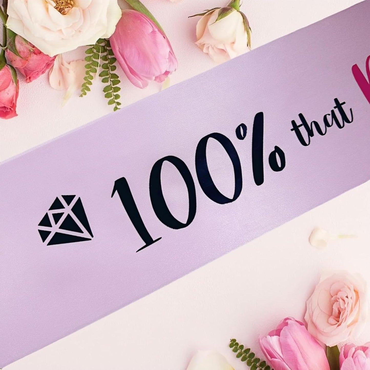 100% That Birthday Bitch Sash