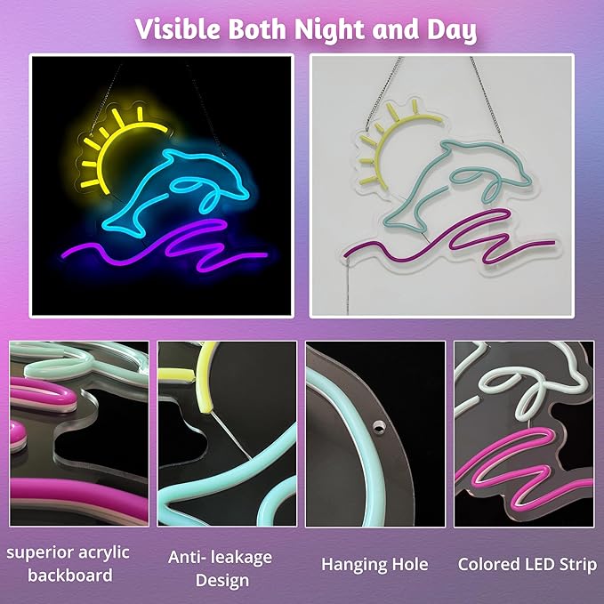 Decorit Dolphin LED Neon Sign