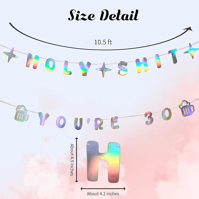 Decorit Holy Shit You're 30 Birthday Banners