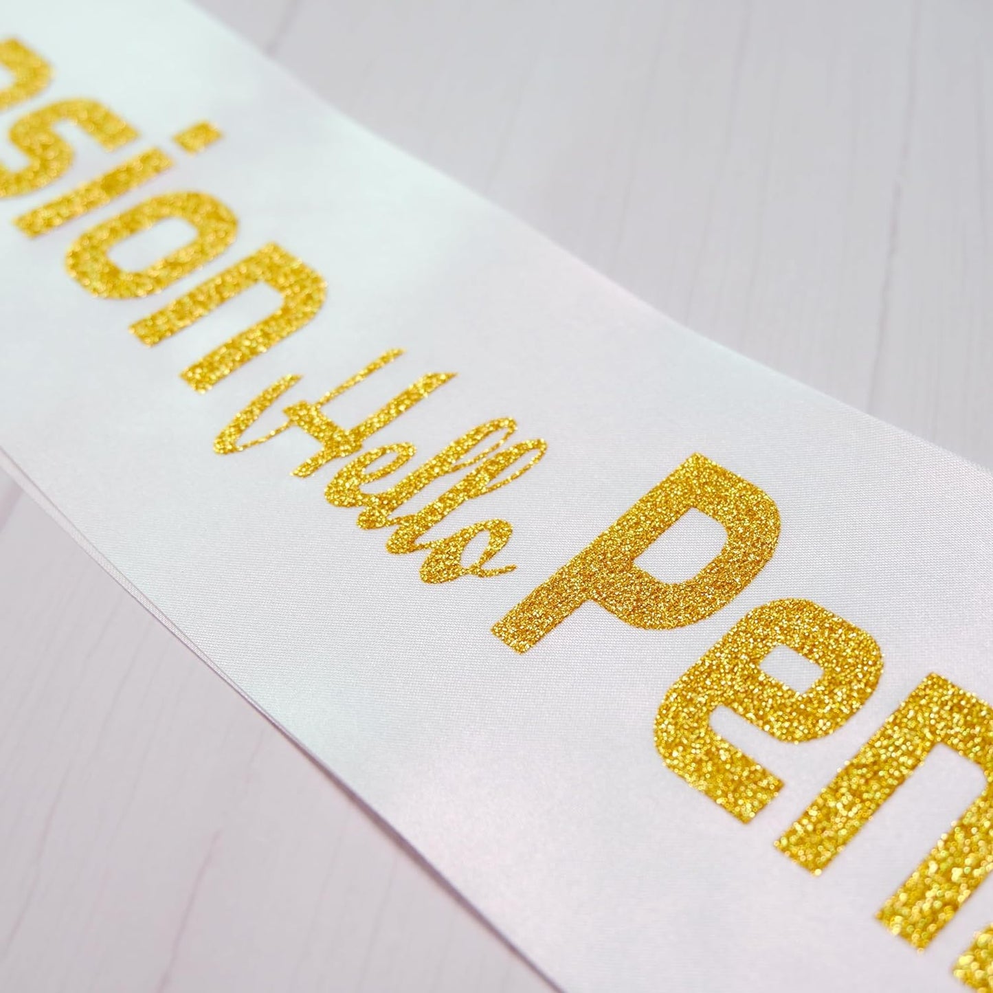 Goodbye Tension Hello Pension Sash