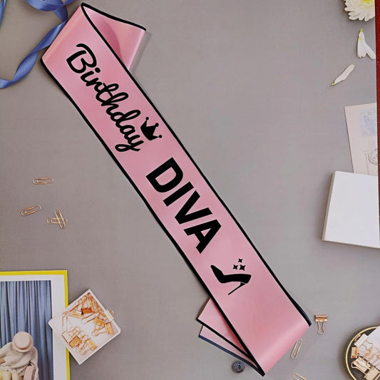 Birthday Diva Sash, Border