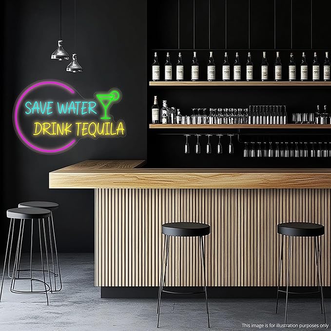 Decorit Save Water Drink Tequila Neon Sign